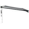 Auvent rétractable automatique anthracite 4x3 m 