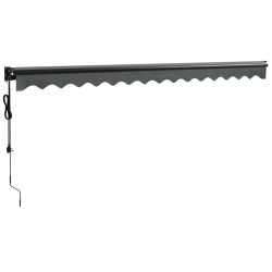 Auvent rétractable automatique anthracite 4x3 m 