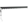 Auvent rétractable automatique anthracite 4x3 m 