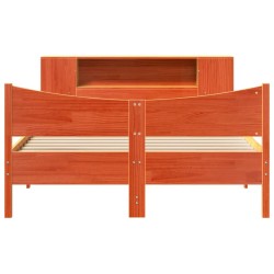 Cadre de lit sans matelas cire marron 120x200cm bois pin massif 