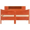 Cadre de lit sans matelas cire marron 120x200cm bois pin massif 