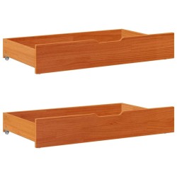Cadre de lit sans matelas cire marron 150x200cm bois pin massif 