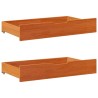 Cadre de lit sans matelas cire marron 150x200cm bois pin massif 