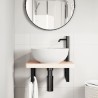 Supports d'étagères pour lavabo 2 pcs noir rectangulaire acier 