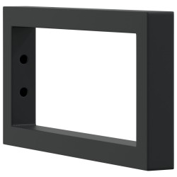 Supports d'étagères pour lavabo 2 pcs noir rectangulaire acier 