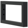 Supports d'étagères pour lavabo 2 pcs noir rectangulaire acier 
