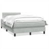 Sommier à lattes de lit et matelas gris clair 120x210cm velours 
