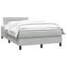 Sommier à lattes de lit et matelas gris clair 120x210cm velours 