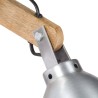 Lampe murale E27 Argenté Bois de manguier massif et fer 