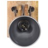 Lampe murale E27 Argenté Bois de manguier massif et fer 