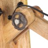 Lampe murale E27 Argenté Bois de manguier massif et fer 
