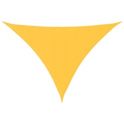 Voile de parasol tissu oxford triangulaire 2,5x2,5x3,5 m jaune 
