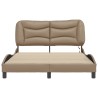 Cadre de lit avec LED sans matelas cappuccino 140x200 cm 