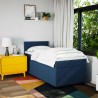 Sommier à lattes de lit avec matelas Bleu 90x190 cm Tissu 