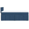 Sommier à lattes de lit avec matelas Bleu 90x190 cm Tissu 