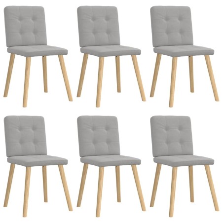 Chaises à manger lot de 6 gris nuage tissu 