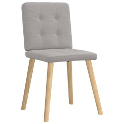Chaises à manger lot de 6 gris nuage tissu 