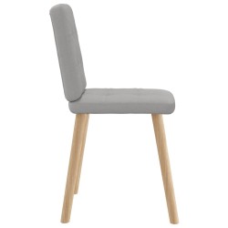Chaises à manger lot de 6 gris nuage tissu 
