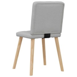 Chaises à manger lot de 6 gris nuage tissu 