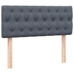 Sommier à lattes de lit et matelas gris foncé 120x210cm velours 