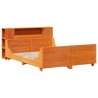 Cadre de lit sans matelas cire marron 120x200cm bois pin massif 