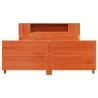 Cadre de lit sans matelas cire marron 120x200cm bois pin massif 