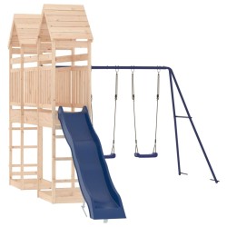 Aire de jeux d'extérieur bois de pin massif 