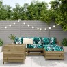 Salon de jardin 5 pcs bois de pin imprégné 
