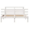 Cadre de lit avec tête de lit sans matelas blanc 150x200 cm 
