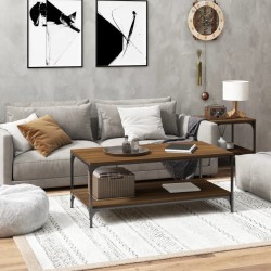 Table basse Chêne marron 100x50x40 cm Bois d'ingénierie 