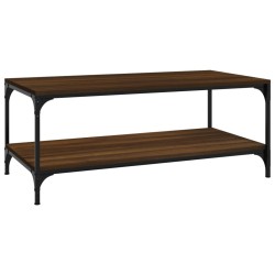 Table basse Chêne marron 100x50x40 cm Bois d'ingénierie 