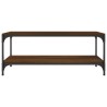Table basse Chêne marron 100x50x40 cm Bois d'ingénierie 