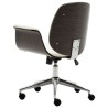 Chaise de bureau Blanc Bois courbé et similicuir 