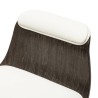Chaise de bureau Blanc Bois courbé et similicuir 