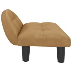 Lit pour chien marron 70x52x30 cm velours 