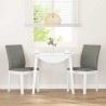 Chaises à manger coussins 2 pcs blanc bois massif caoutchouc 
