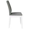 Chaises à manger coussins 2 pcs blanc bois massif caoutchouc 