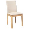 Chaises à manger coussins 2 pcs bois massif caoutchouc 
