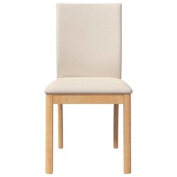 Chaises à manger coussins 2 pcs bois massif caoutchouc 