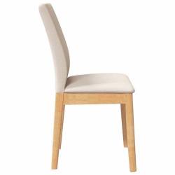 Chaises à manger coussins 2 pcs bois massif caoutchouc 