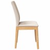 Chaises à manger coussins 2 pcs bois massif caoutchouc 