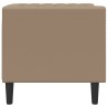 Fauteuil Chesterfield cappuccino similicuir 