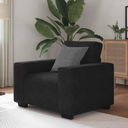 Fauteuil noir 60 cm velours 