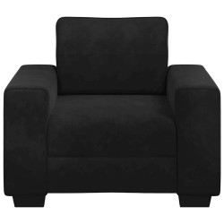 Fauteuil noir 60 cm velours 