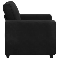 Fauteuil noir 60 cm velours 