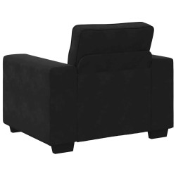 Fauteuil noir 60 cm velours 