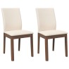 Chaises à manger coussins 2 pcs marron bois massif caoutchouc 