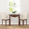 Chaises à manger coussins 2 pcs marron bois massif caoutchouc 