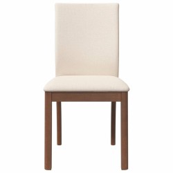 Chaises à manger coussins 2 pcs marron bois massif caoutchouc 