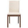 Chaises à manger coussins 2 pcs marron bois massif caoutchouc 